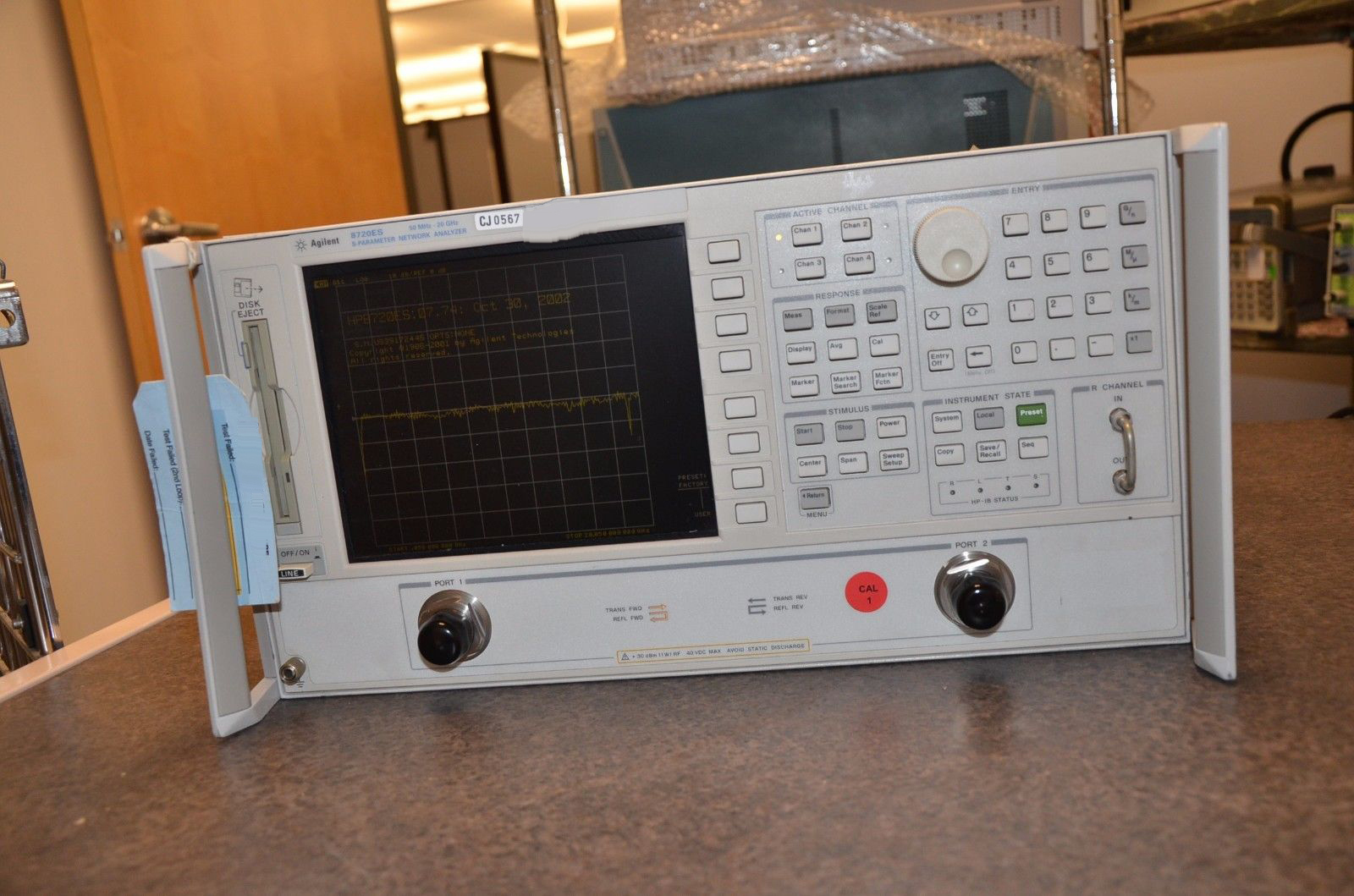 圖為 已使用的 AGILENT / HP / HEWLETT-PACKARD / KEYSIGHT 8720ES 待售