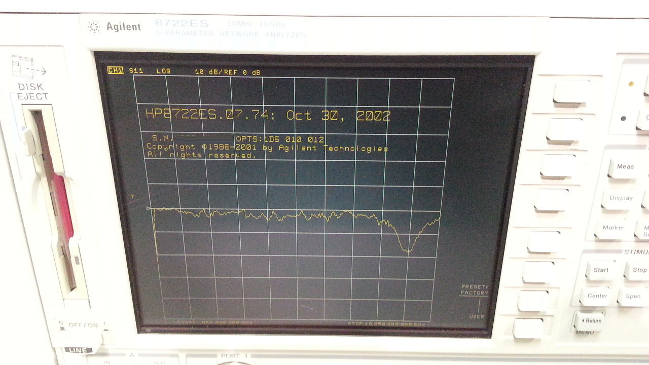 사진 사용됨 AGILENT / HP / HEWLETT-PACKARD / KEYSIGHT 8722ES 판매용