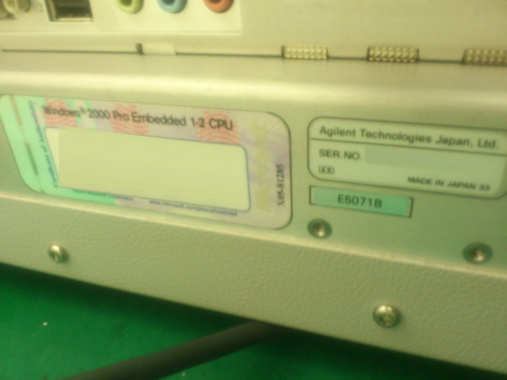 Photo Used AGILENT / HP / HEWLETT-PACKARD / KEYSIGHT E5071B For Sale