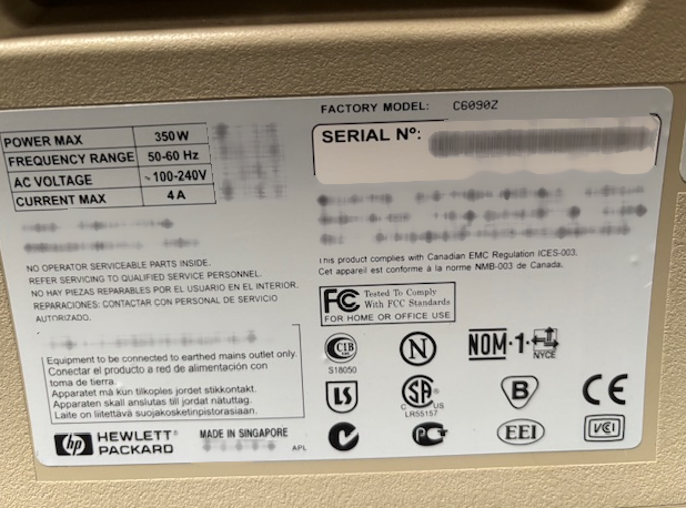 图为 已使用的 HEWLETT-PACKARD C6090Z 待售