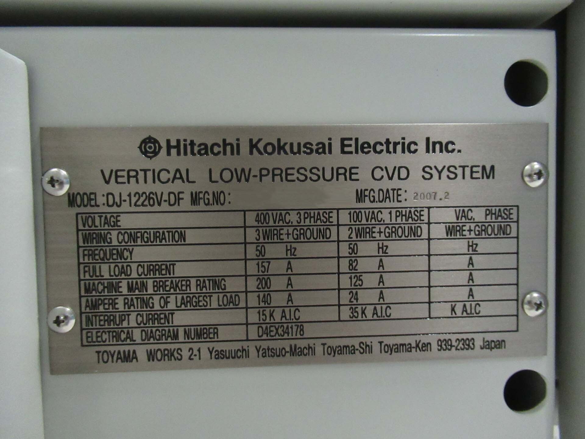 Foto Verwendet HITACHI / KOKUSAI DJ-1226V-DF Quixace Zum Verkauf