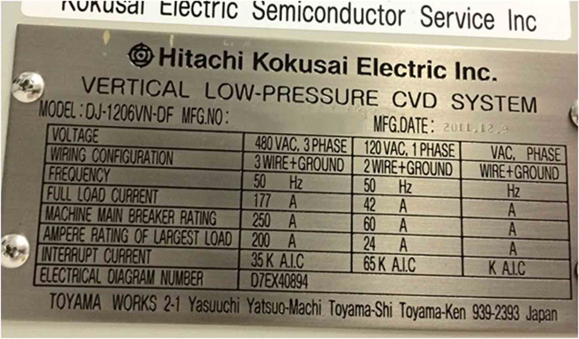 图为 已使用的 HITACHI / KOKUSAI DJ-1206VN-DF 待售