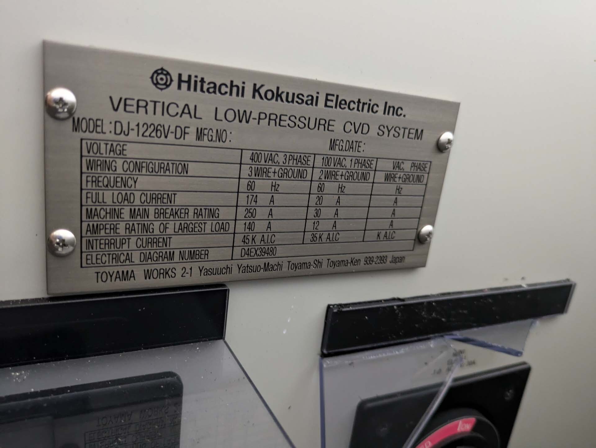 Foto Verwendet HITACHI / KOKUSAI Quixace DJ-1226V-DF Zum Verkauf