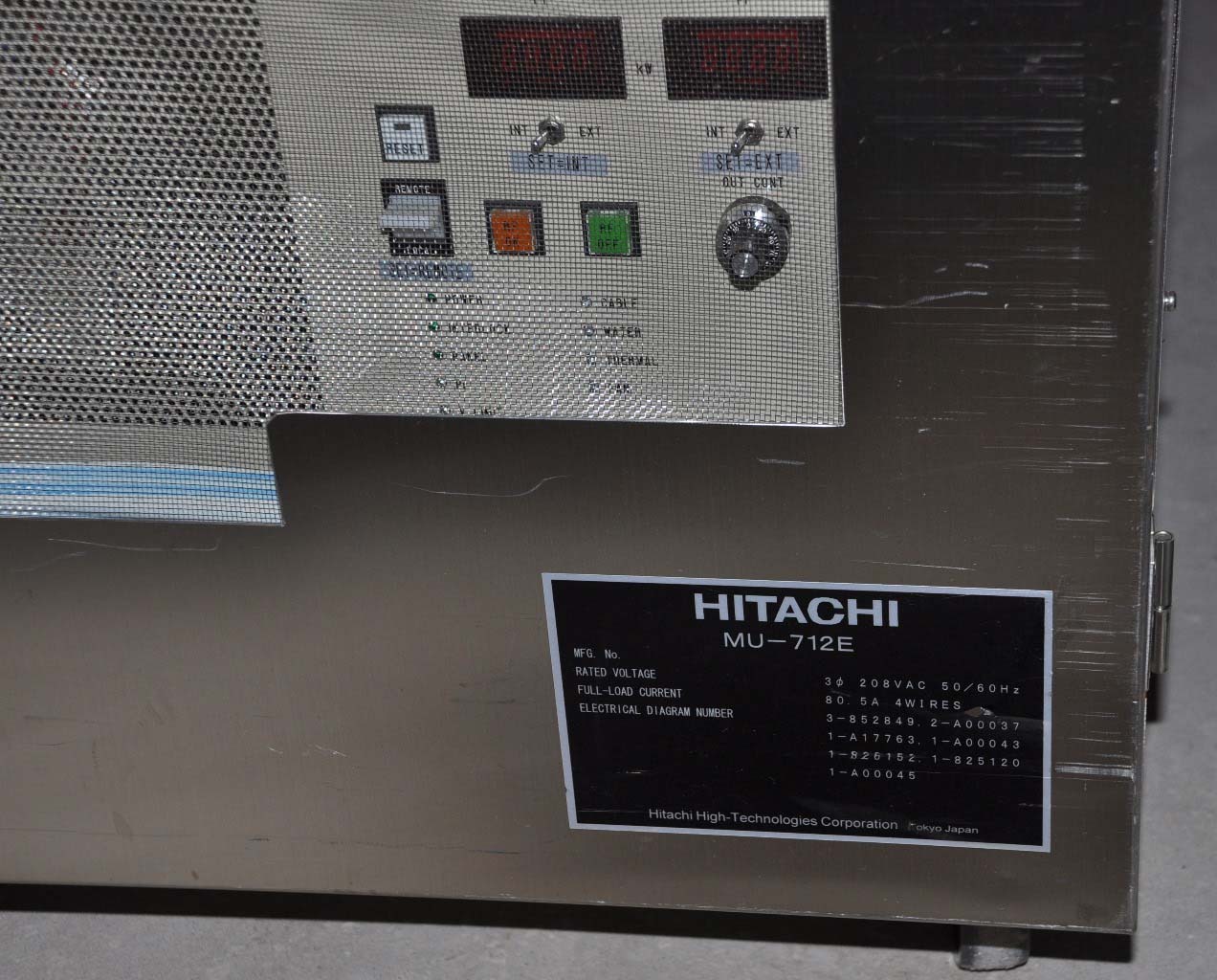 Photo Utilisé HITACHI (2) Chambers for MU 712E À vendre