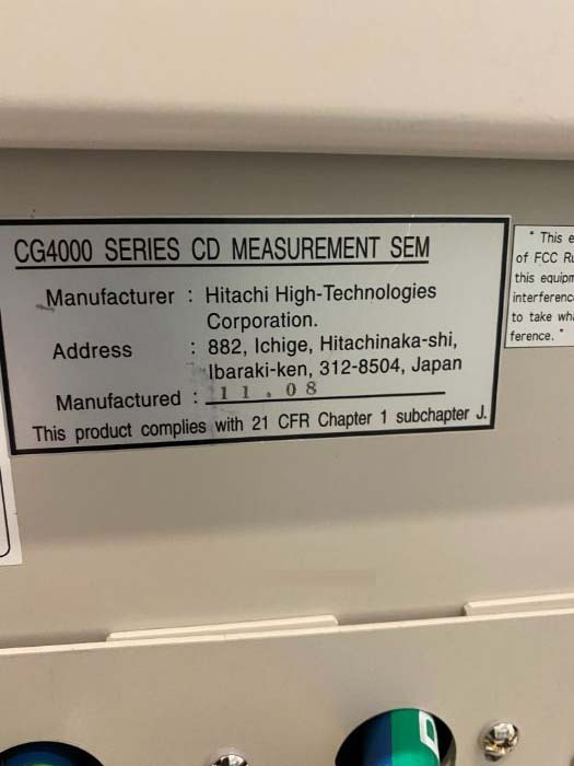 사진 사용됨 HITACHI CG 4100 판매용