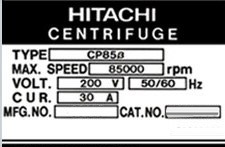 Photo Used HITACHI CP 85B For Sale
