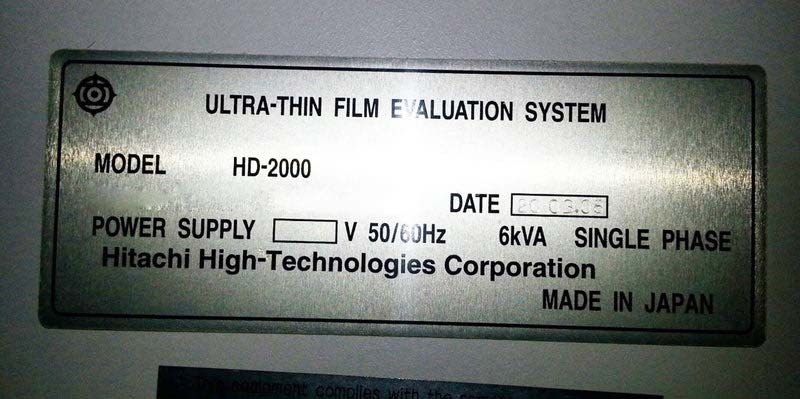 Photo Used HITACHI HD-2000 For Sale