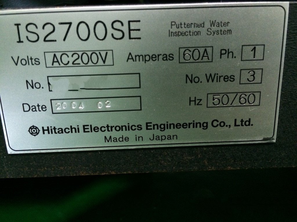 圖為 已使用的 HITACHI IS 2700SE 待售