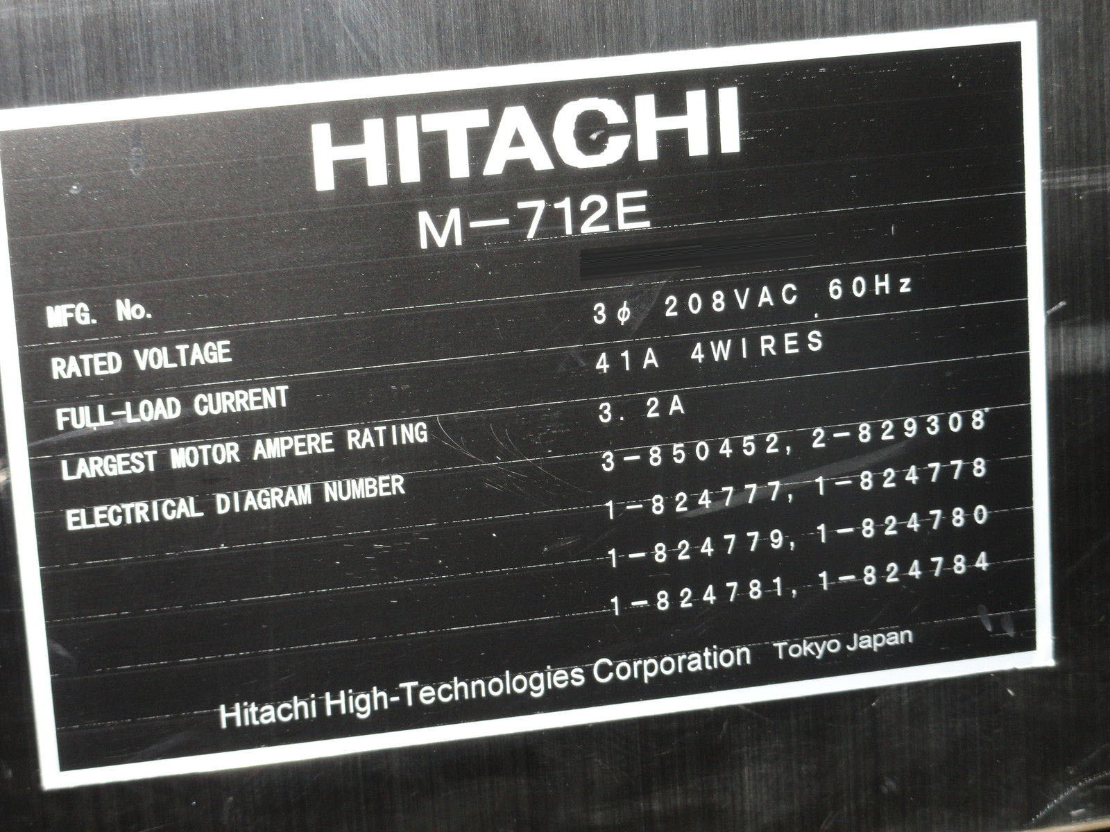 图为 已使用的 HITACHI M 712E 待售