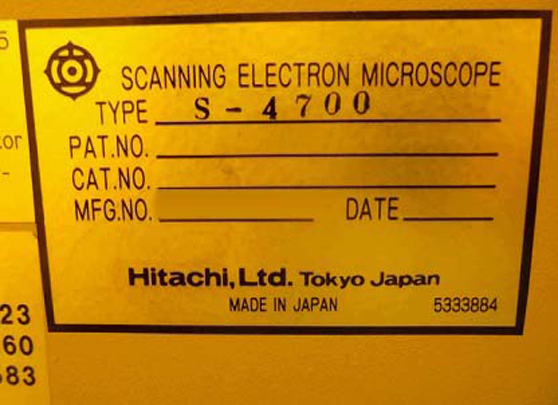 圖為 已使用的 HITACHI S-4700 待售