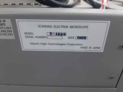 Photo Used HITACHI S-4800 Type II For Sale