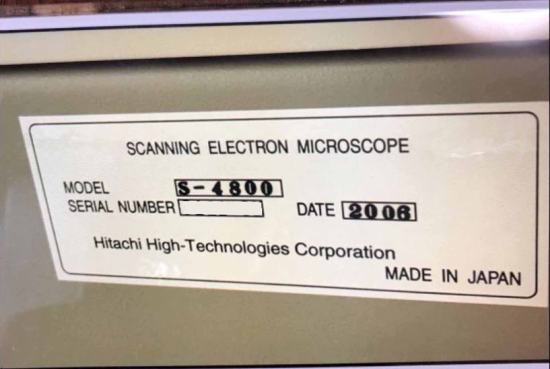 Photo Used HITACHI S-4800 Type II For Sale