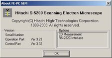 圖為 已使用的 HITACHI S-5200 待售