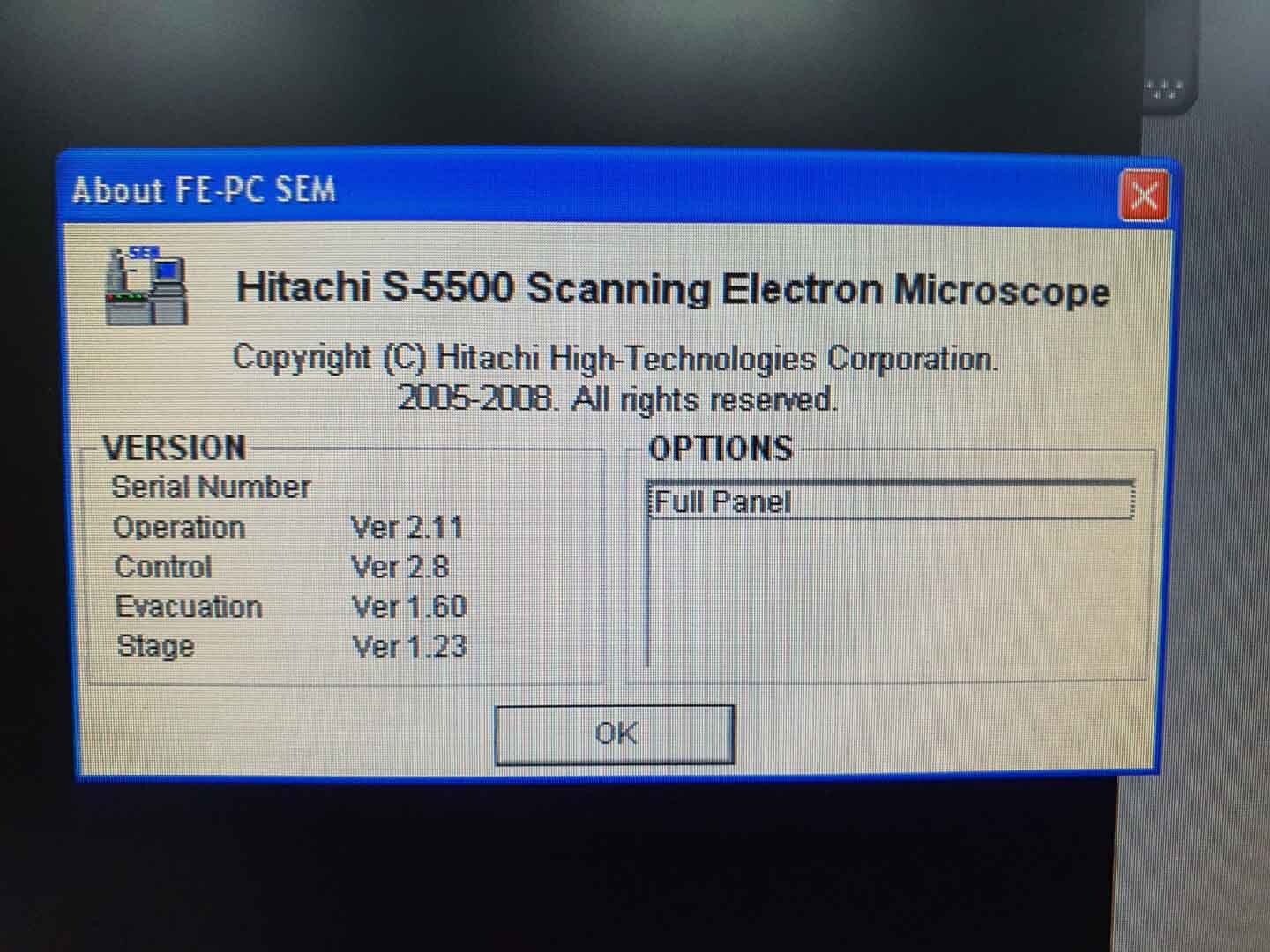 圖為 已使用的 HITACHI S-5500 待售