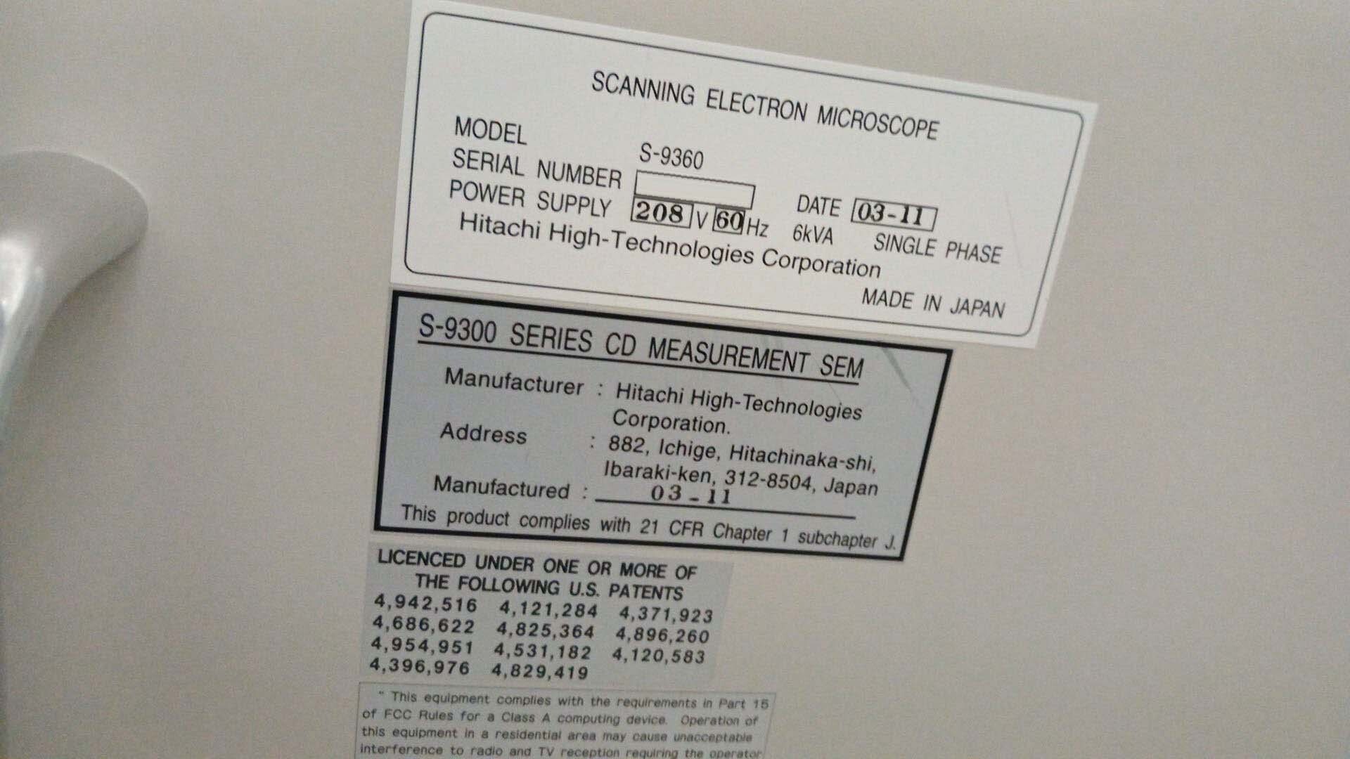 图为 已使用的 HITACHI S-9360 待售