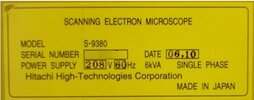 图为 已使用的 HITACHI S-9380 待售