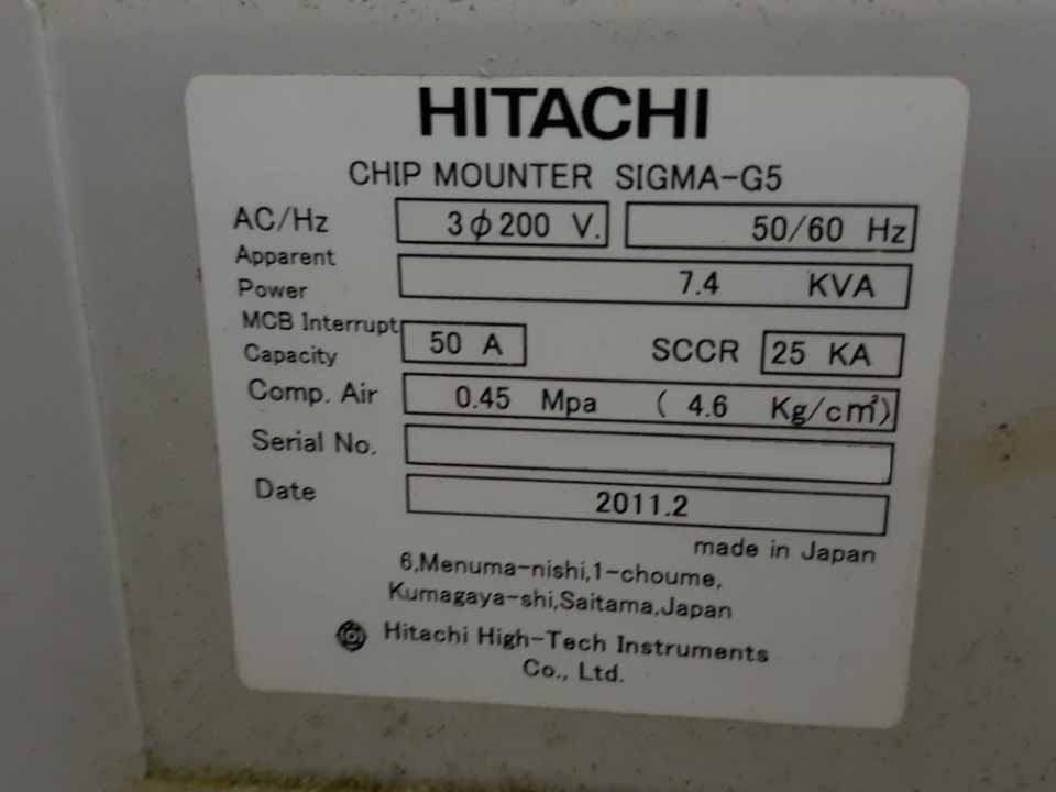 Photo Used HITACHI Sigma-G5 For Sale