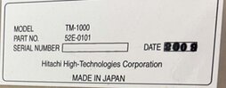 图为 已使用的 HITACHI TM-1000 待售