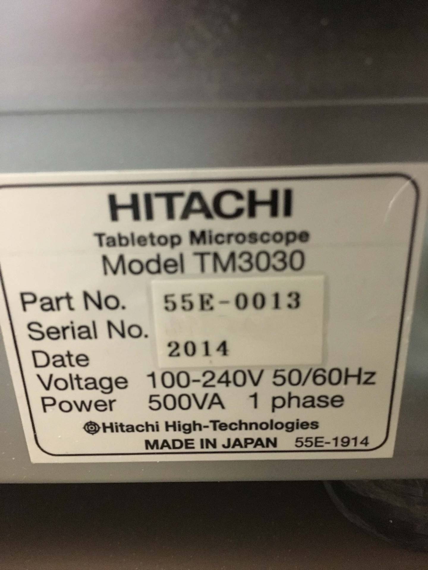 图为 已使用的 HITACHI TM-3030 待售
