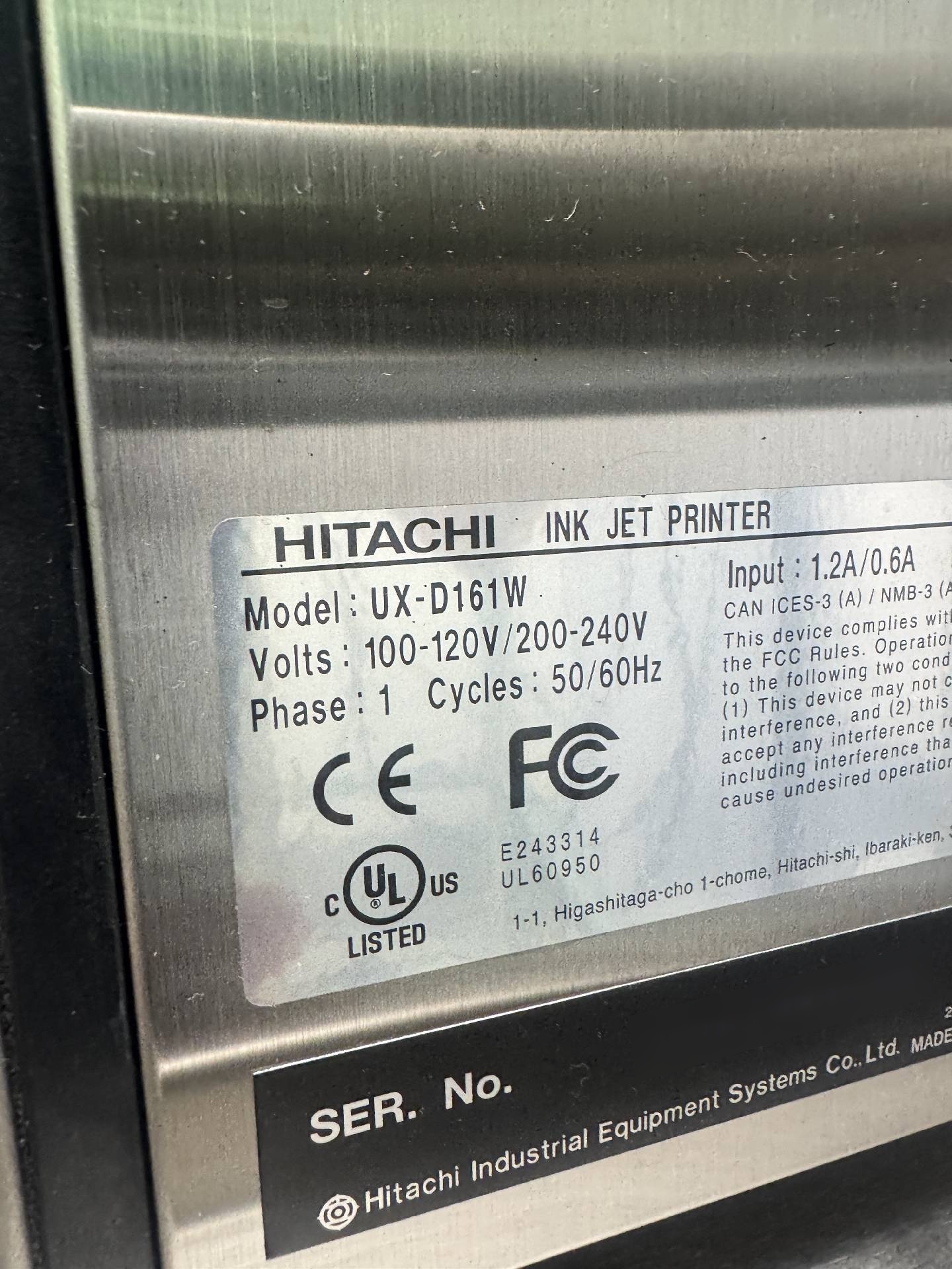 图为 已使用的 HITACHI UX-D161W 待售