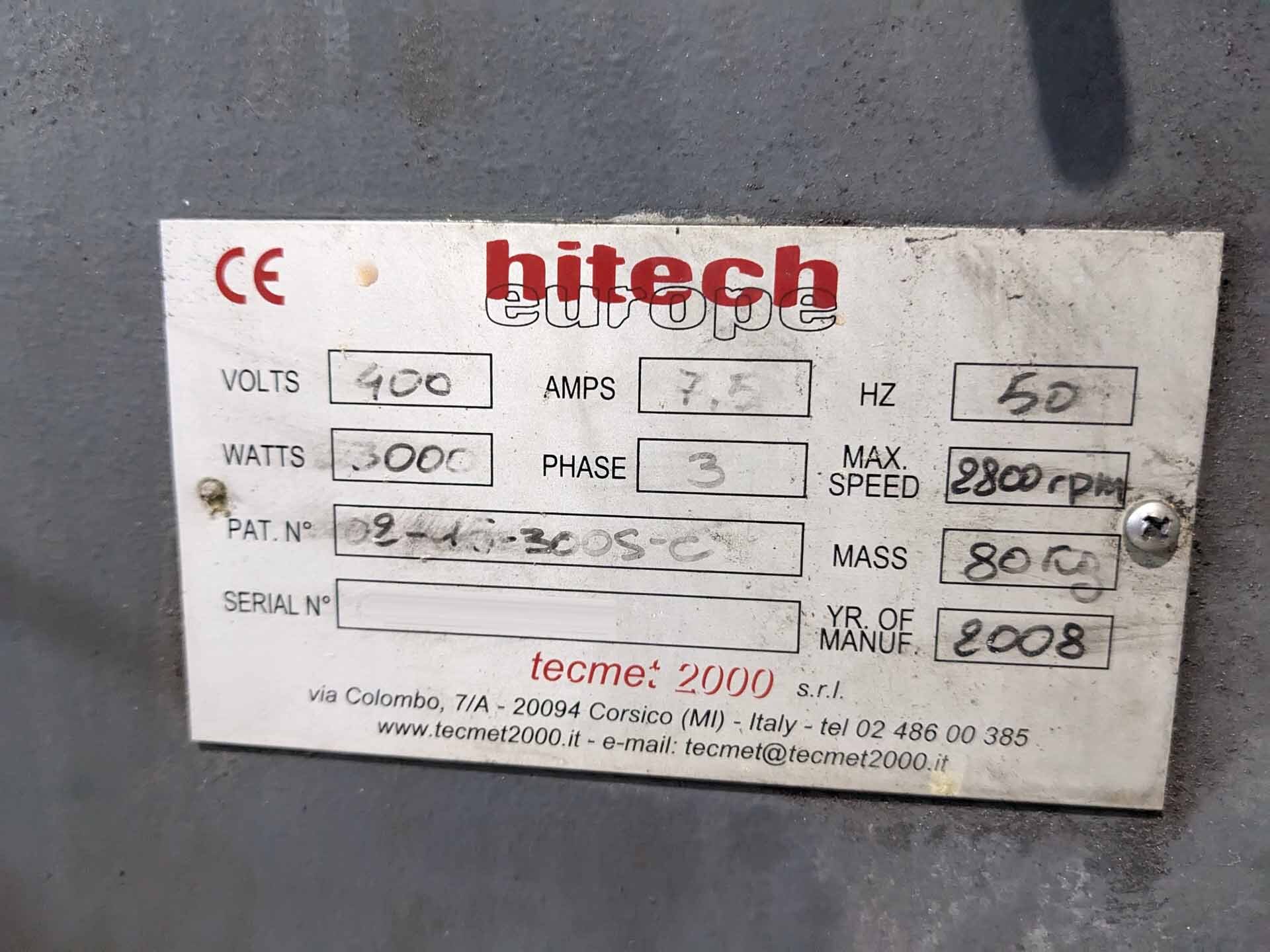 Photo Used HITECH 300S / Tecmet 2000 For Sale