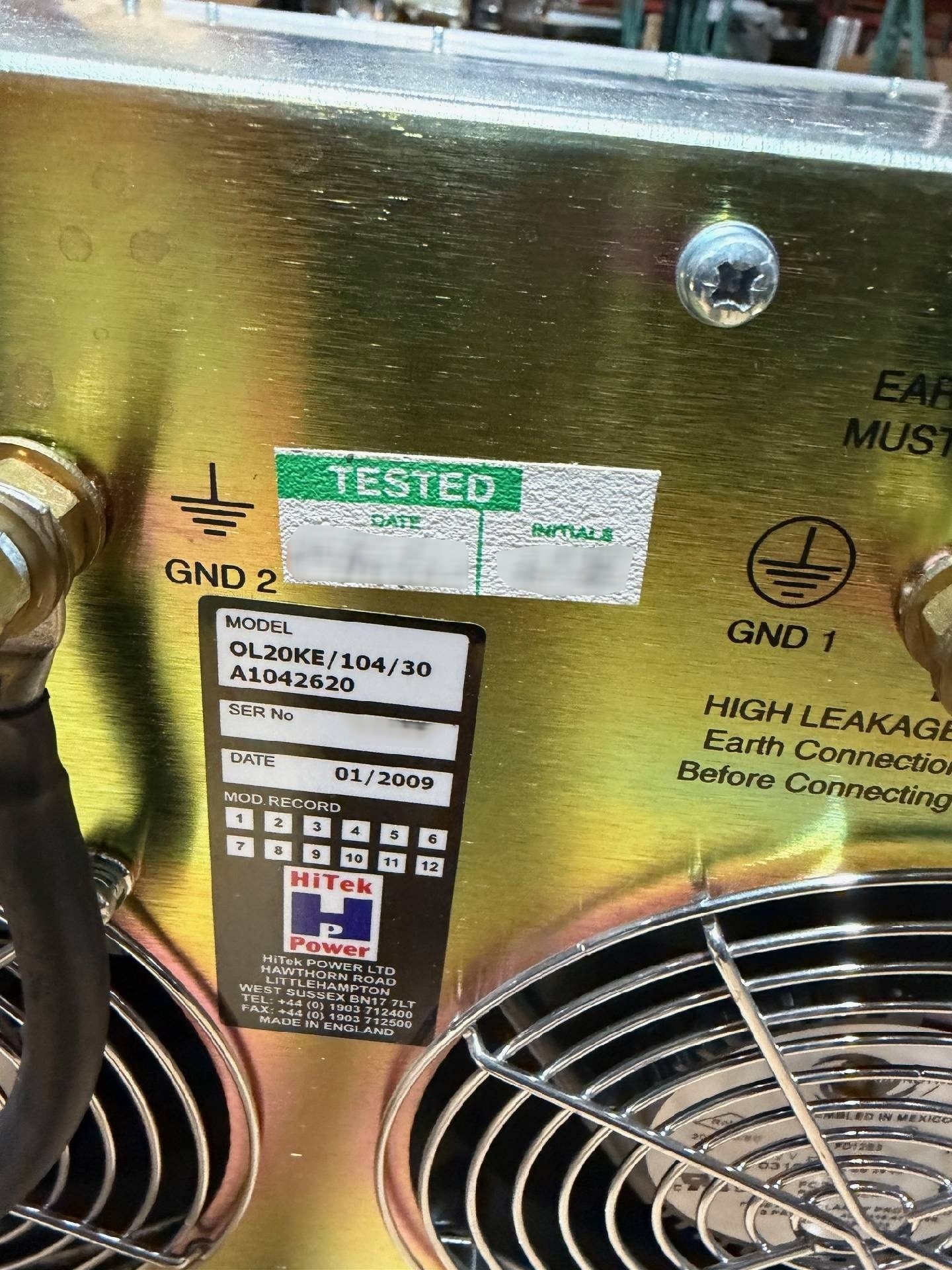 图为 已使用的 HITEK POWER OL20K-104-30 待售