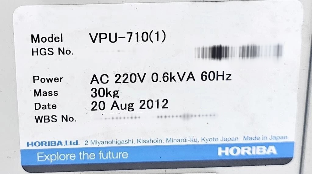 Photo Utilisé HORIBA VPU-710 À vendre