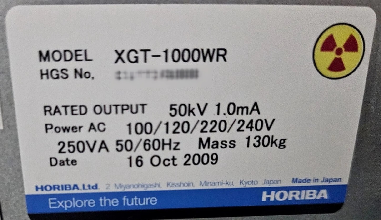 Foto Verwendet HORIBA XGT-1000WR Zum Verkauf