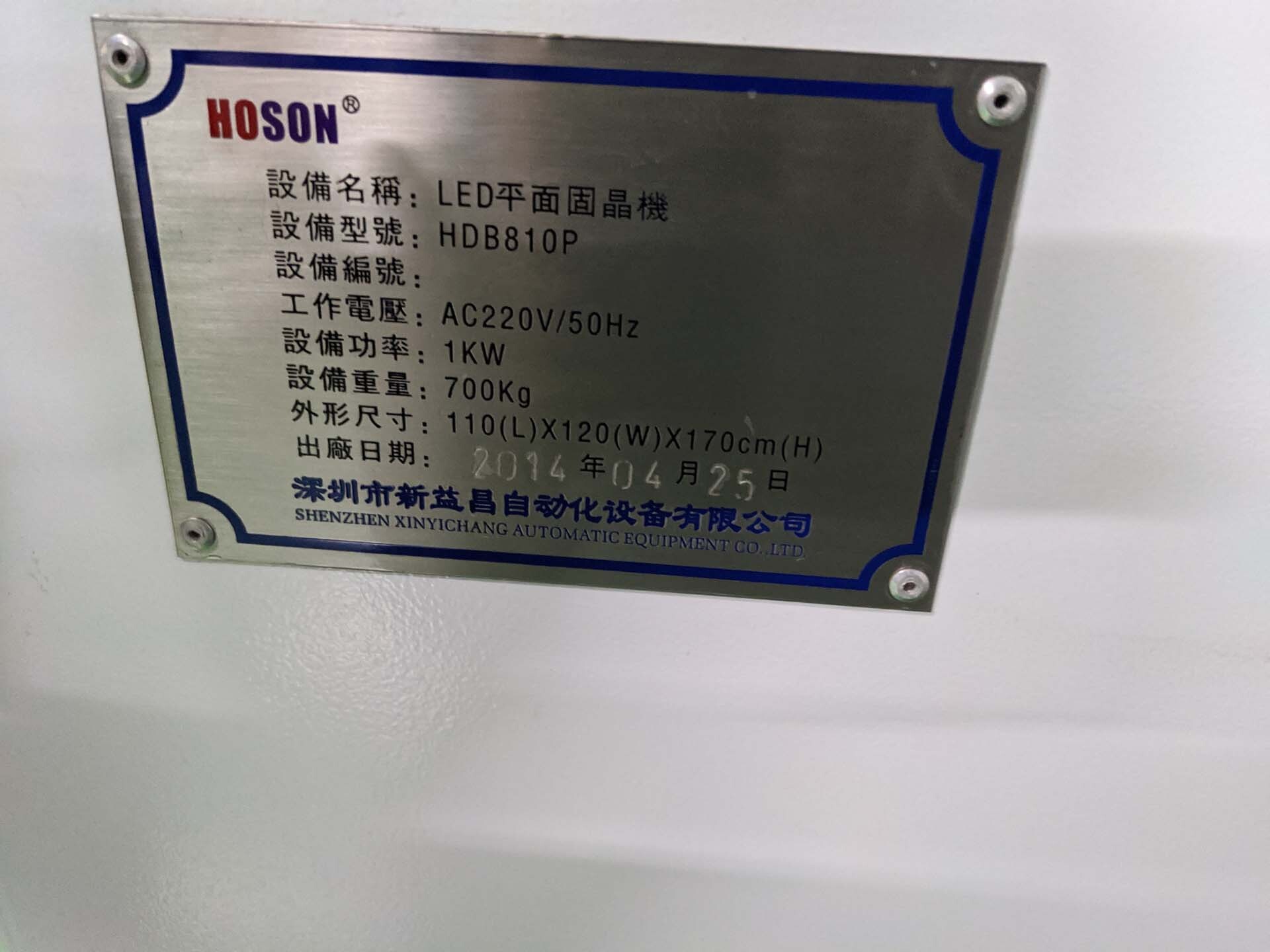 图为 已使用的 HOSON HDB 810P 待售