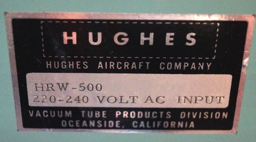 Photo Used HUGHES HRW-500 For Sale