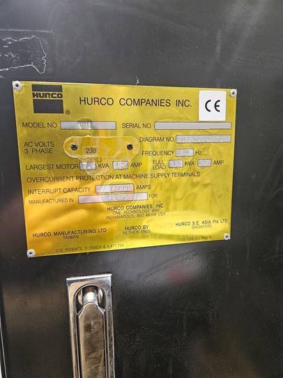 图为 已使用的 HURCO VM1 待售