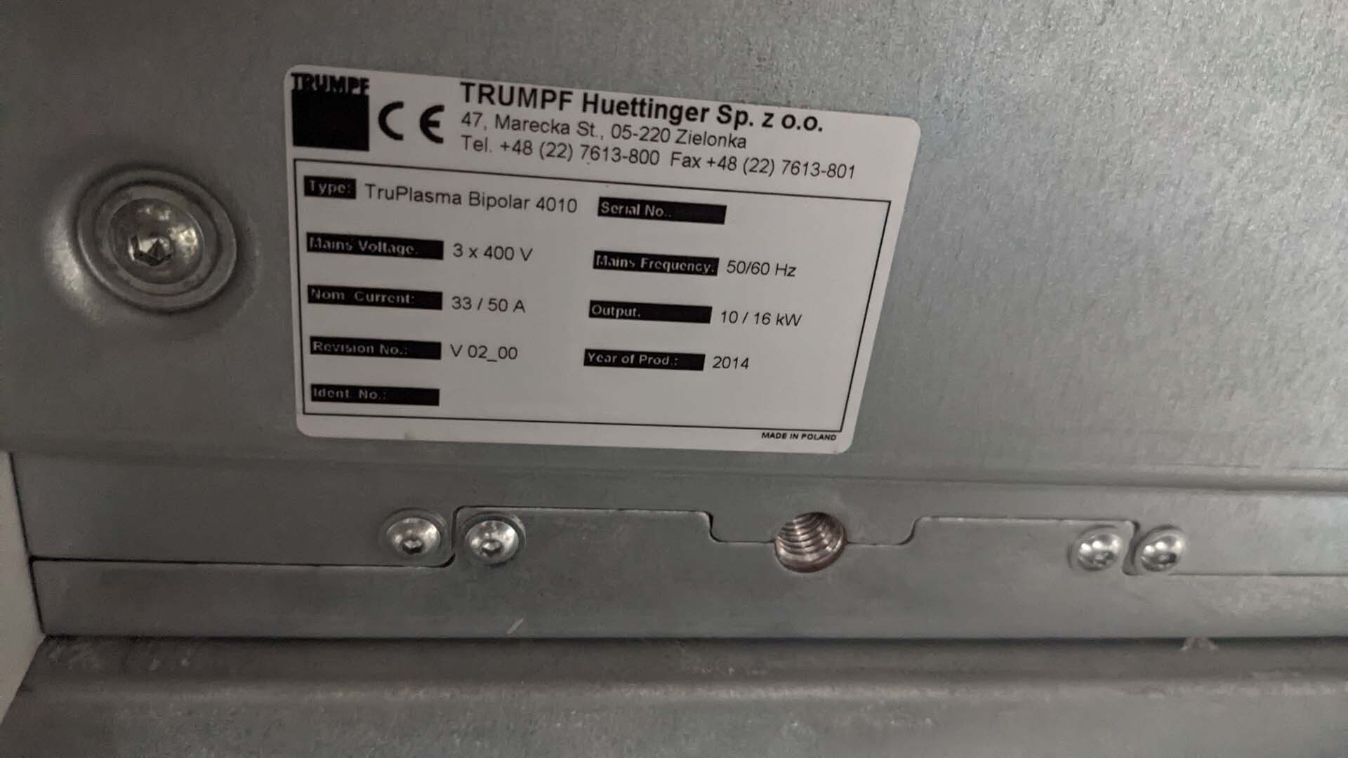 Photo Utilisé HUTTINGER / TRUMPF TruPlasma Bipolar 4010 À vendre