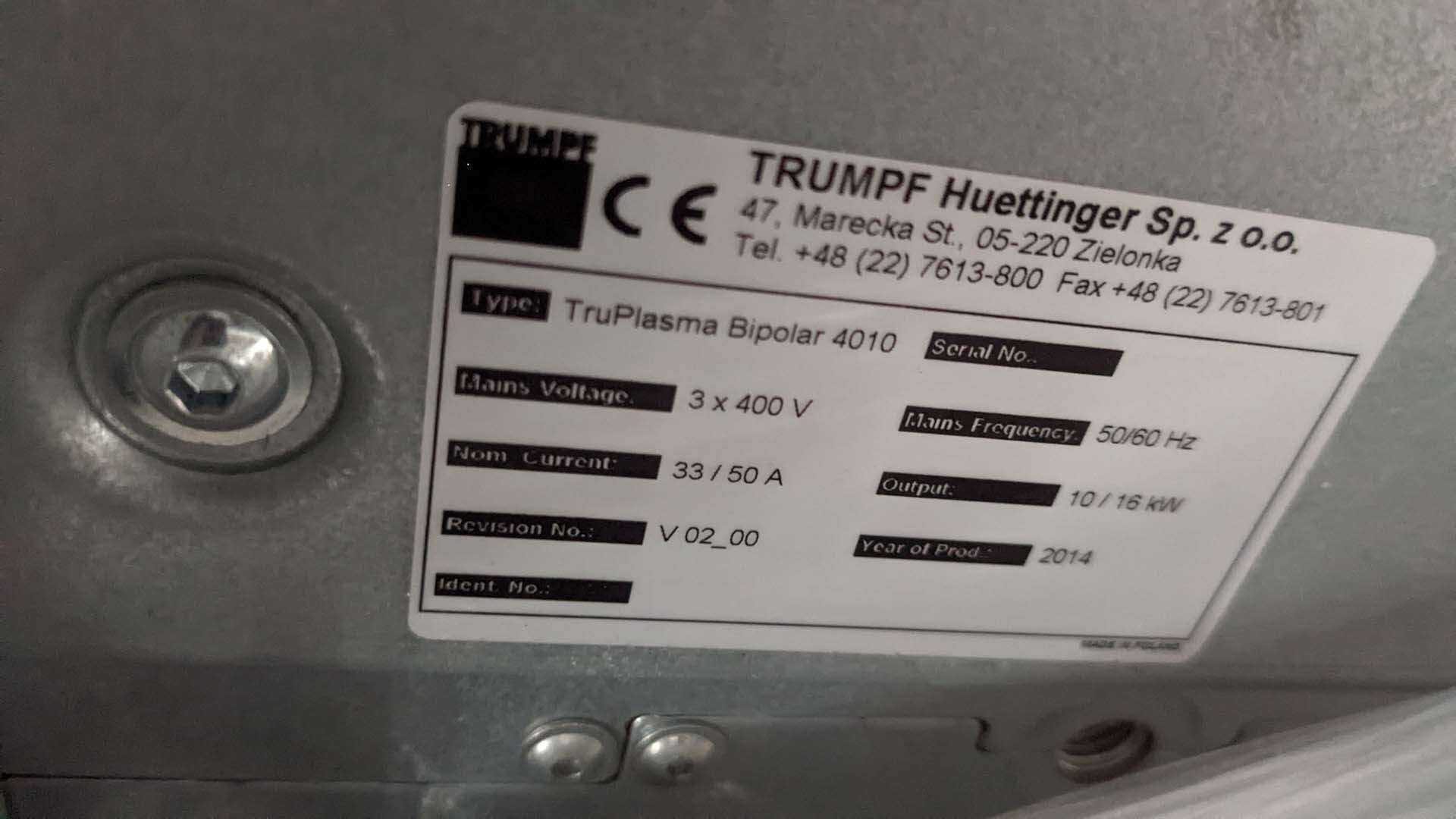 フォト（写真） 使用される HUTTINGER / TRUMPF TruPlasma Bipolar 4010 販売のために