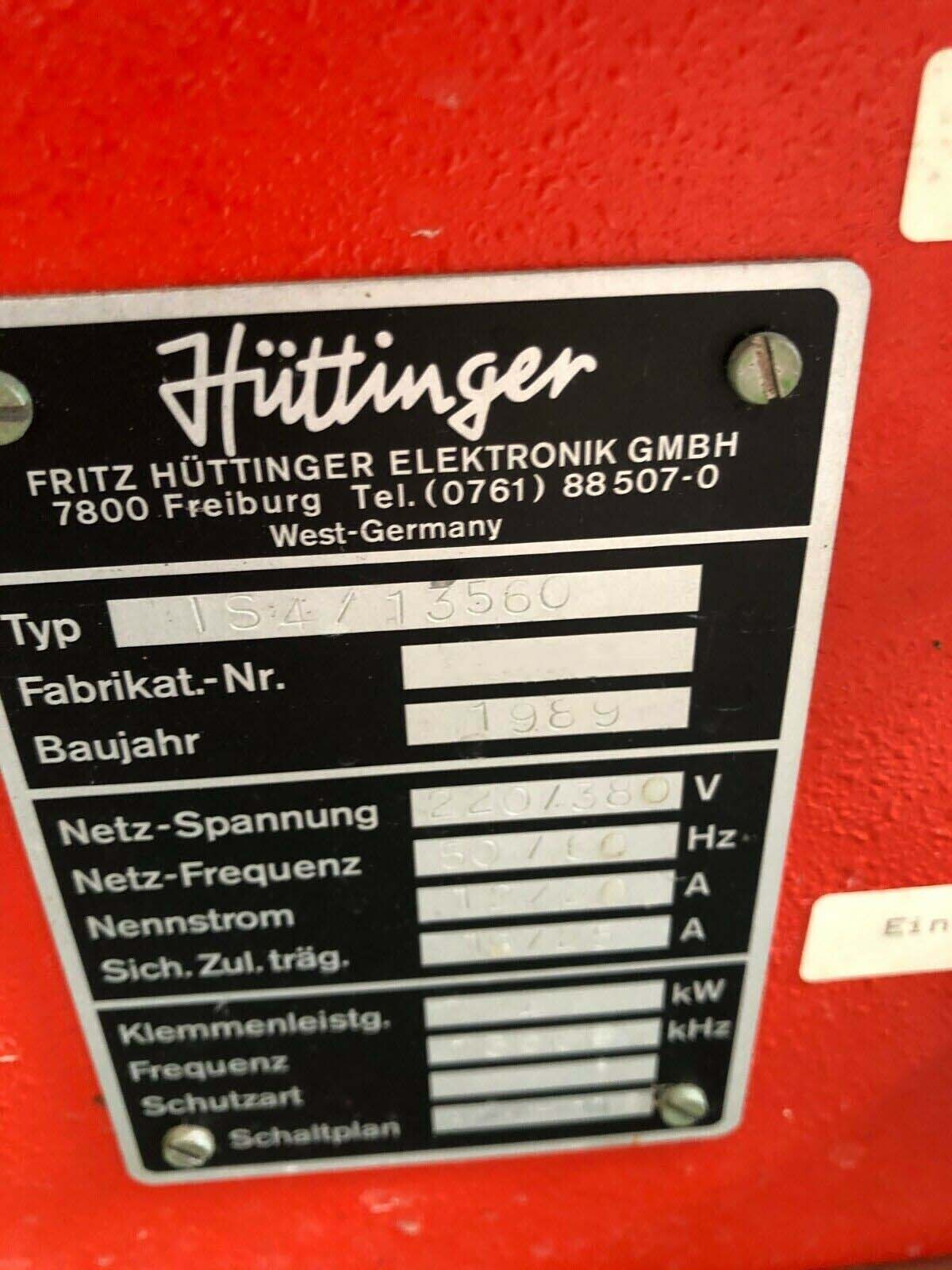 图为 已使用的 HUTTINGER IS 4-13560 待售