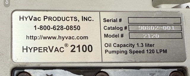 图为 已使用的 HYVAC 2120 待售