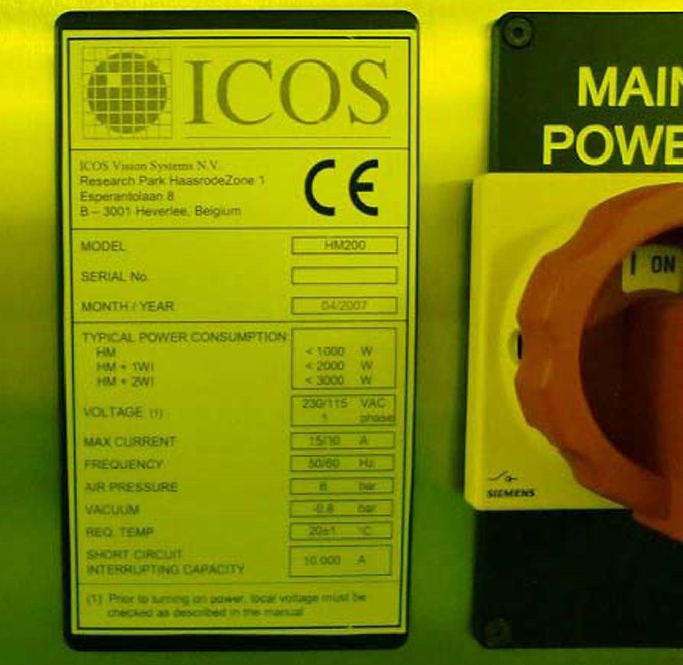 Photo Used ICOS WI-2000 For Sale