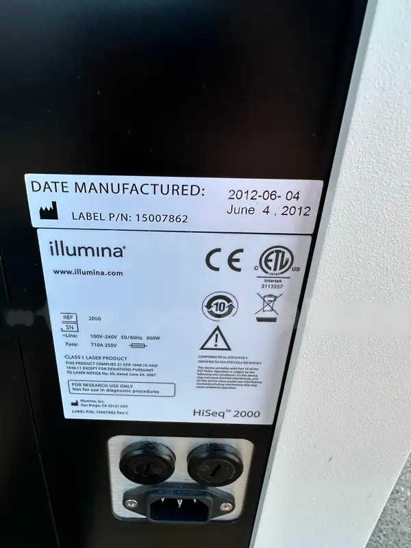 圖為 已使用的 ILLUMINA HiSeq 2000 待售