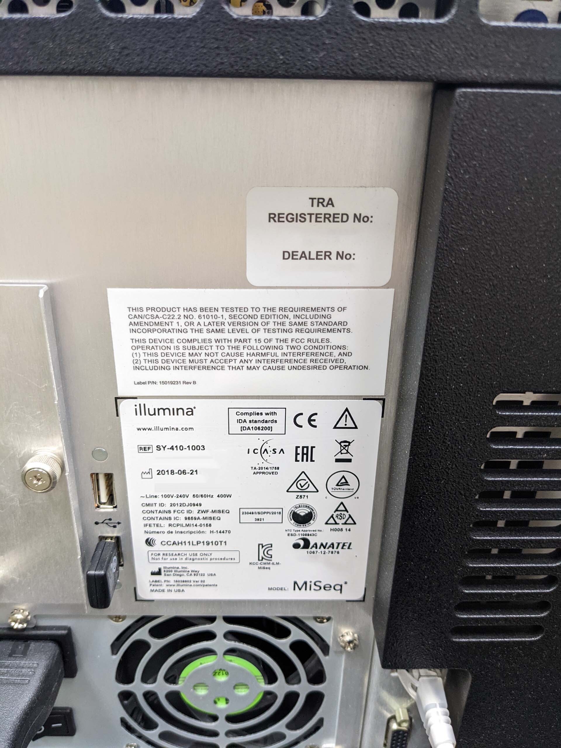 Foto Verwendet ILLUMINA MiSeq Zum Verkauf