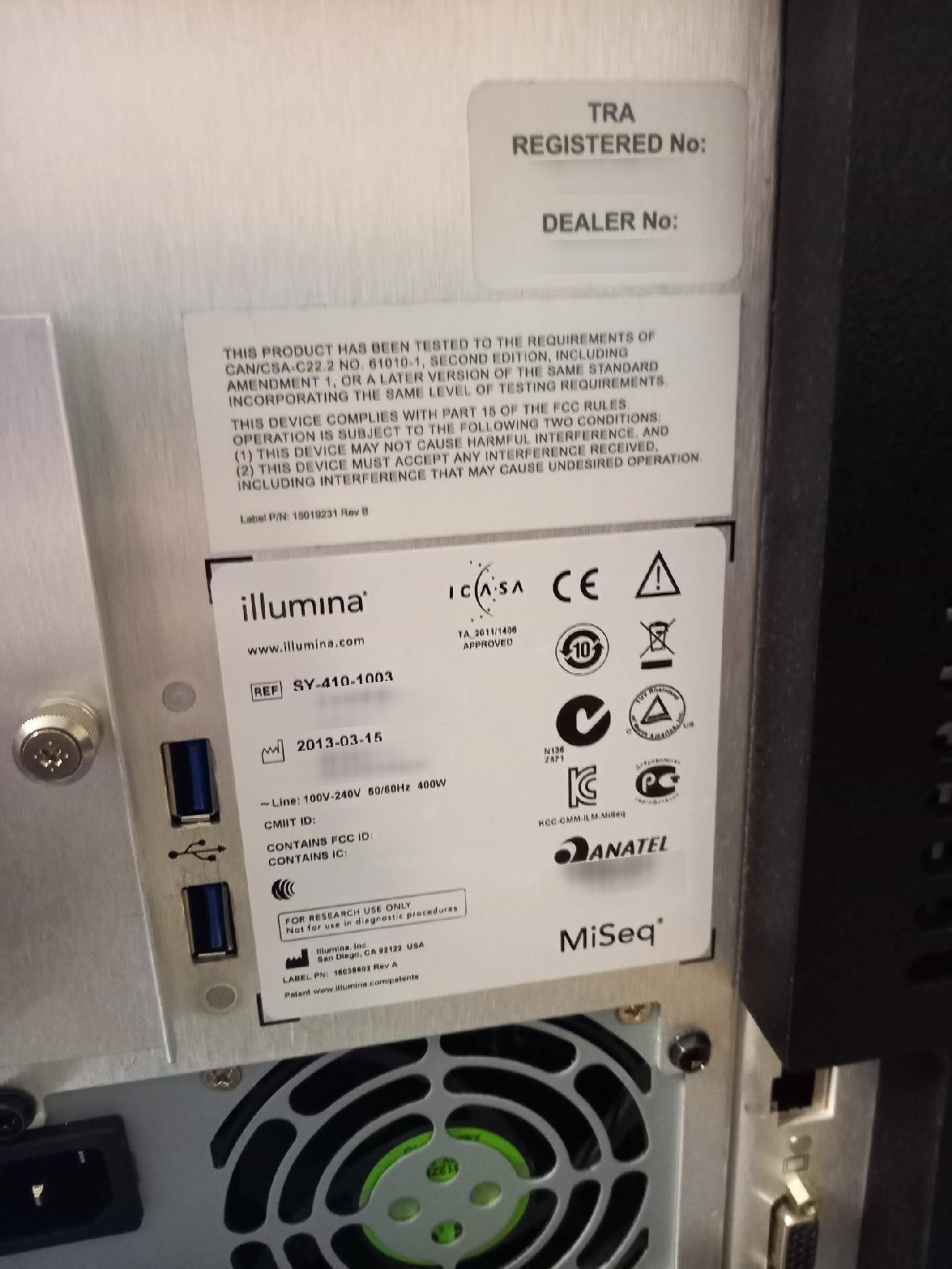 Foto Verwendet ILLUMINA MiSeq Zum Verkauf