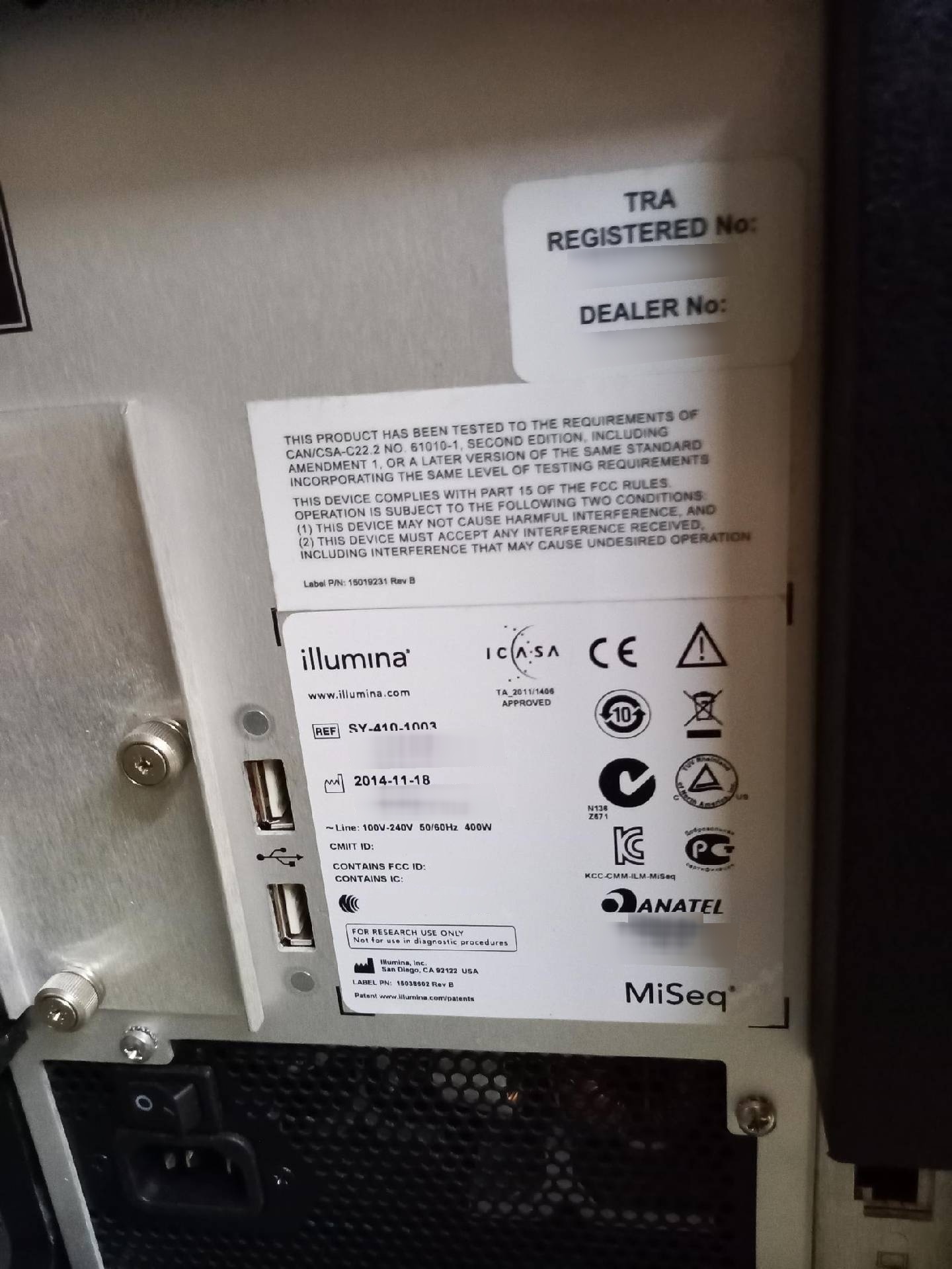Foto Verwendet ILLUMINA MiSeq Zum Verkauf