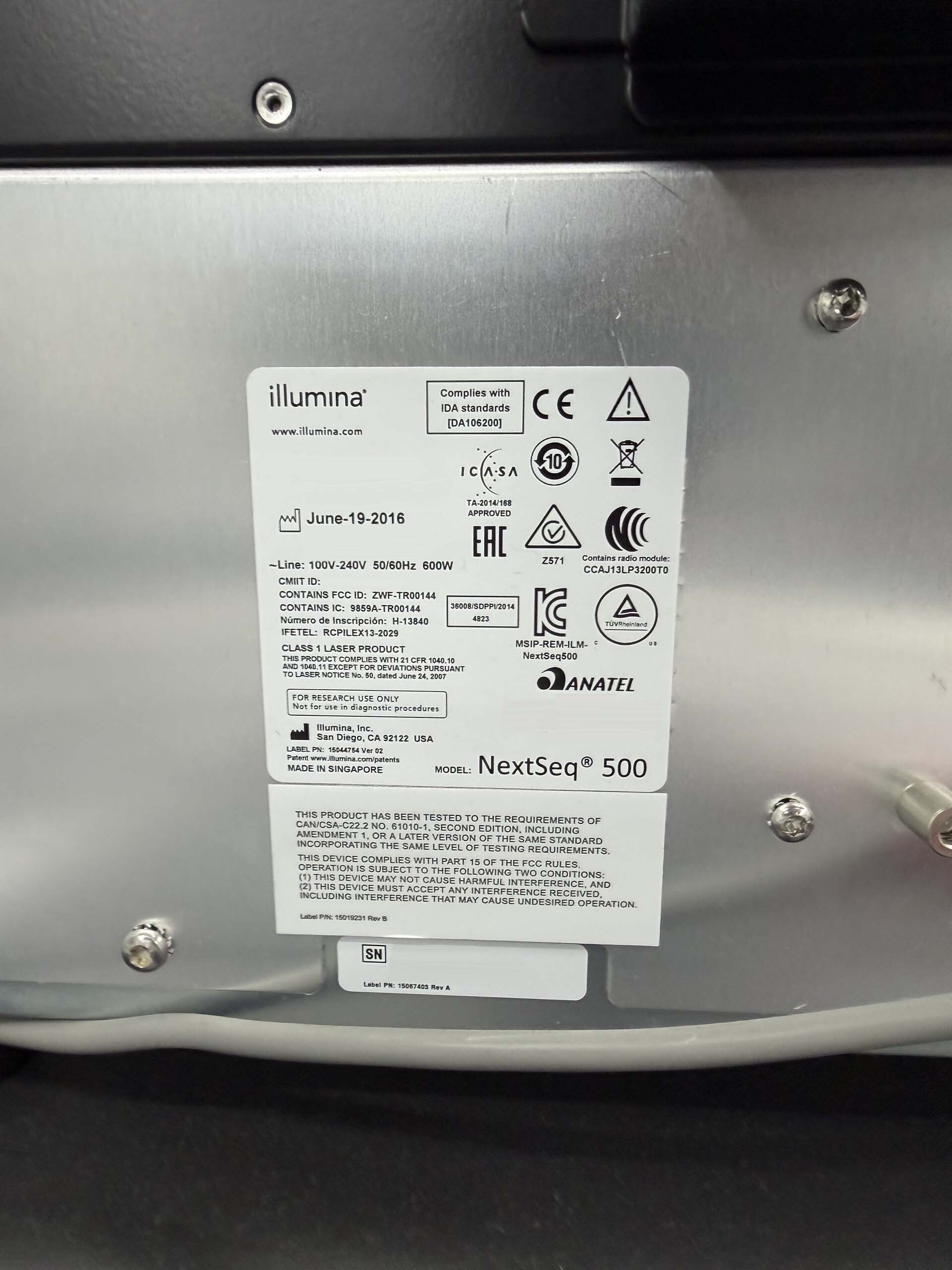 Foto Verwendet ILLUMINA NextSeq 500 Zum Verkauf