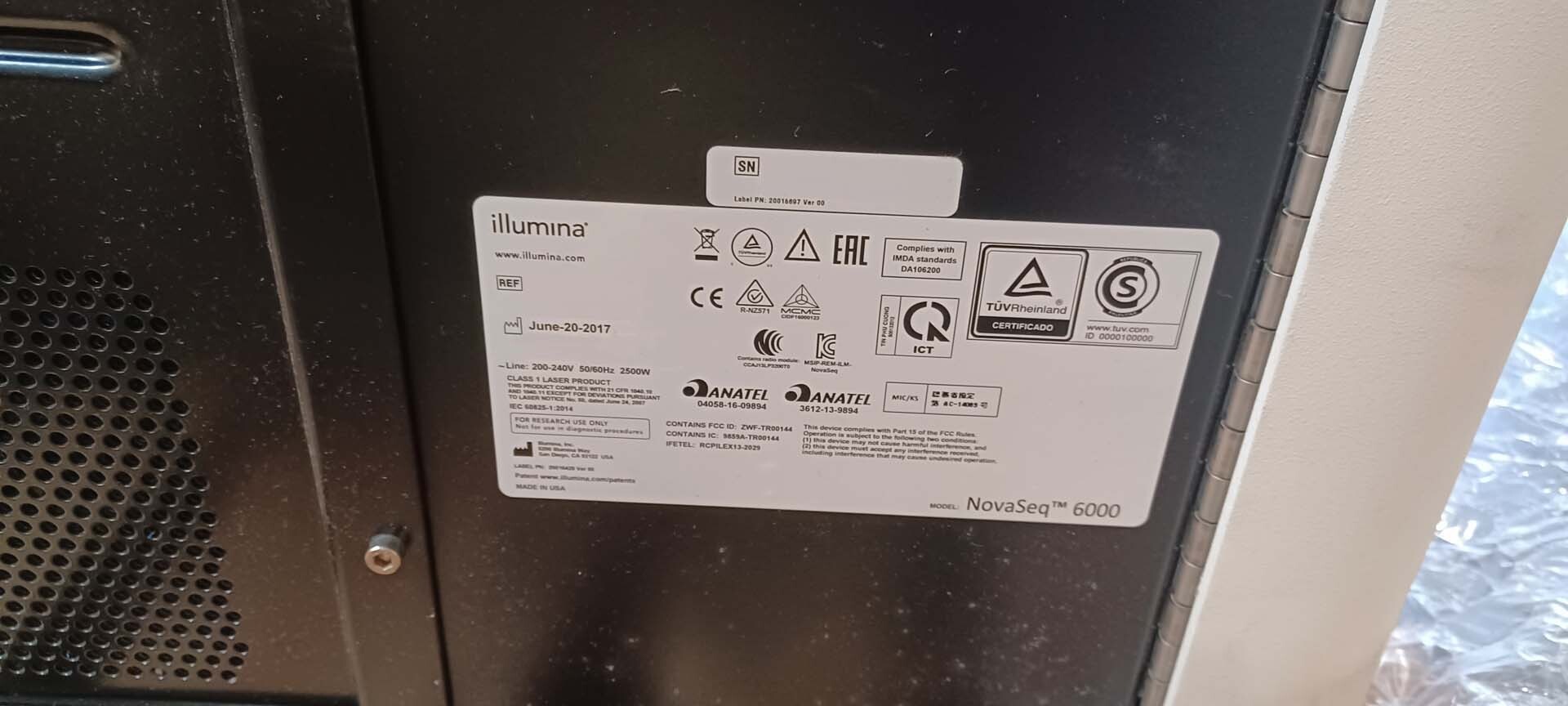 Photo Used ILLUMINA NovaSeq 6000 For Sale