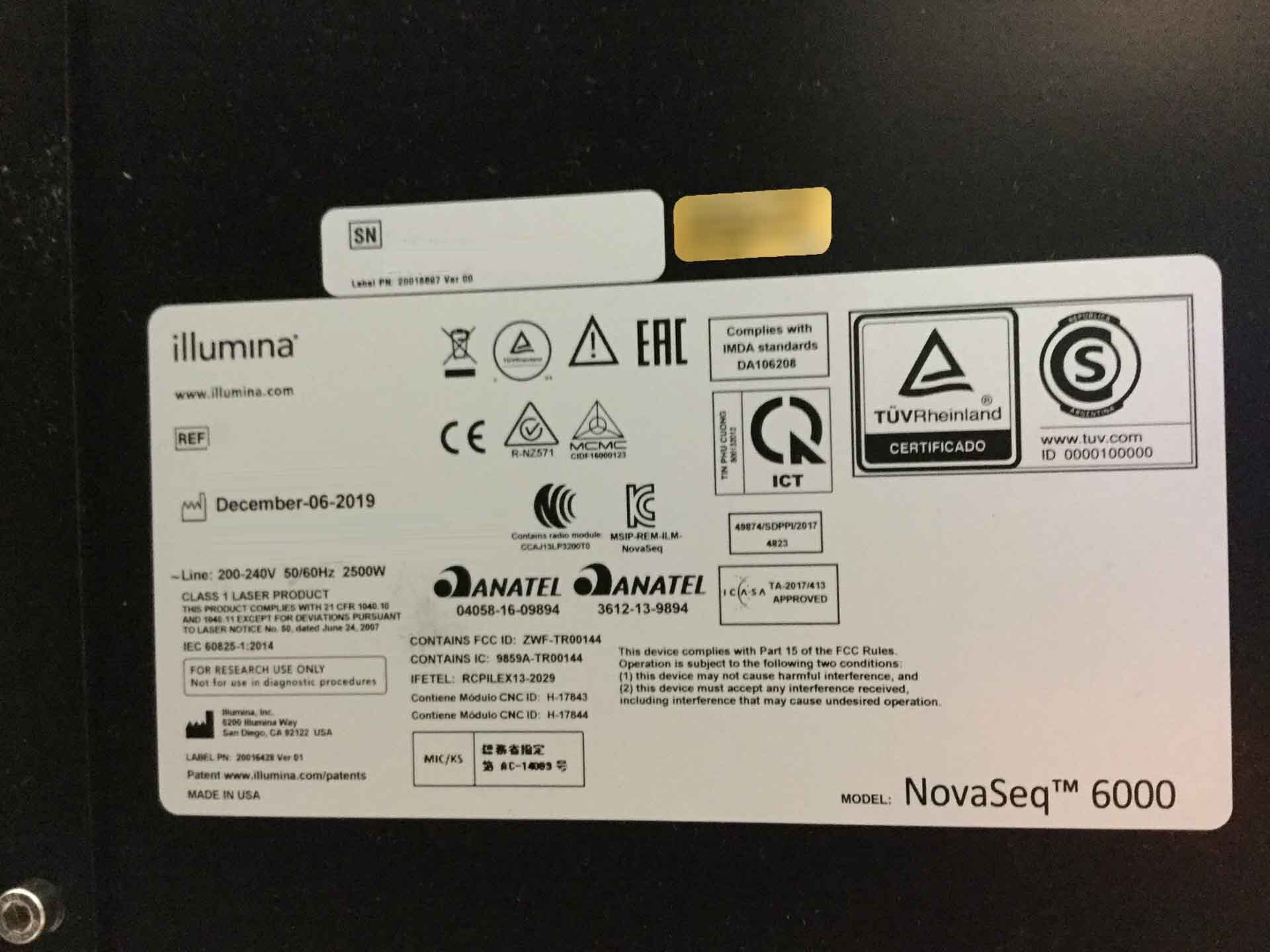 Photo Utilisé ILLUMINA NovaSeq 6000 À vendre