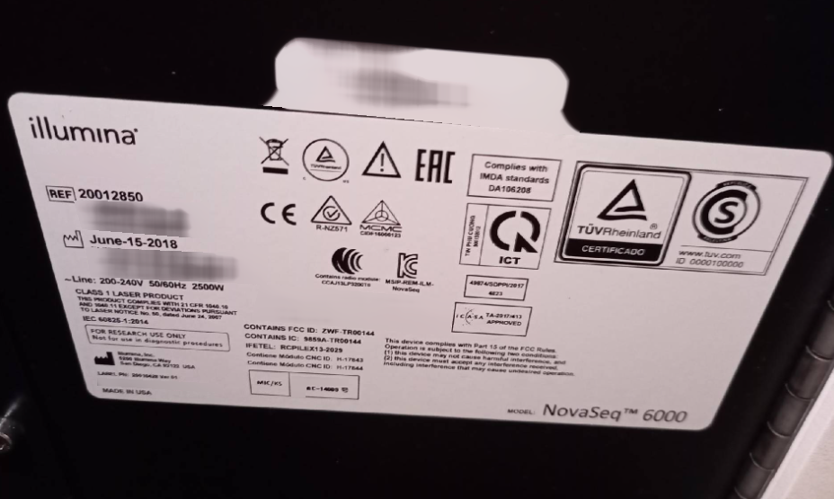 フォト（写真） 使用される ILLUMINA NovaSeq 6000 販売のために