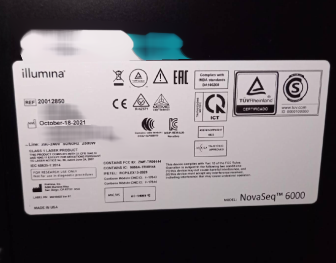 フォト（写真） 使用される ILLUMINA NovaSeq 6000 販売のために