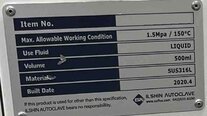 Foto Verwendet ILSHIN AUTOCLAVE SUS316L Zum Verkauf