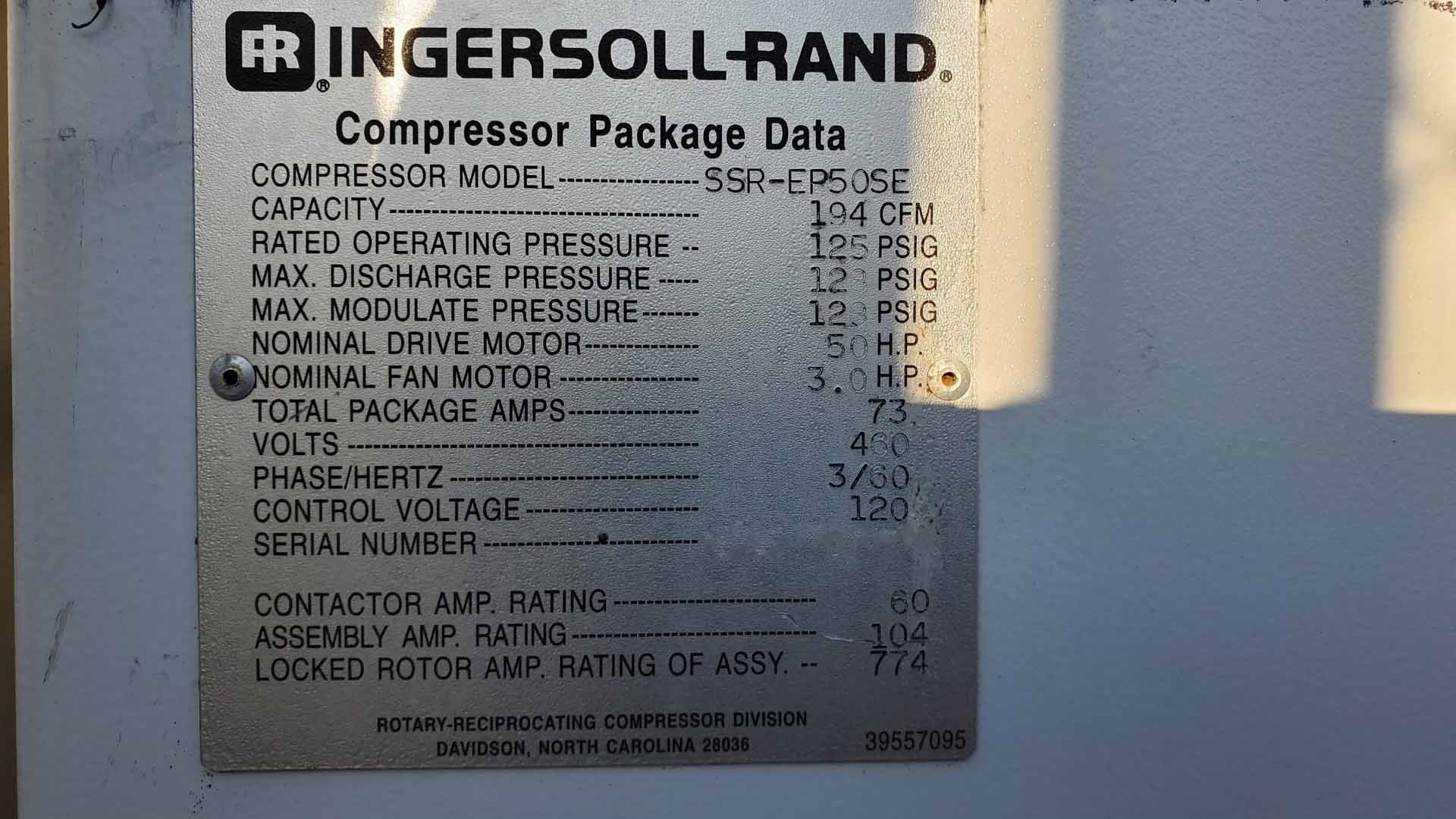 圖為 已使用的 INGERSOLL RAND SSR EP50SE 待售