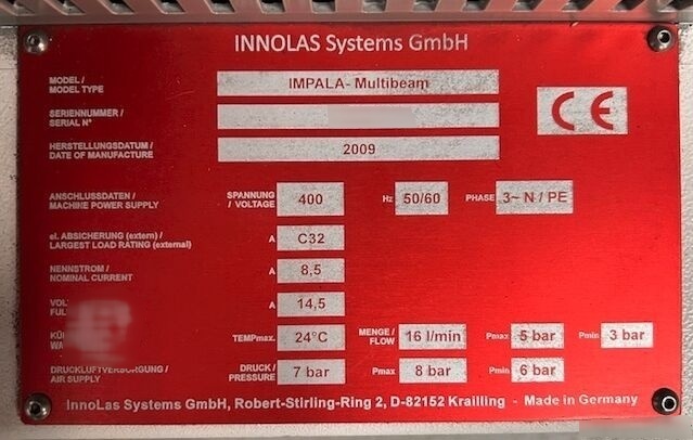 图为 已使用的 INNOLAS / MERRIT PRECISION Impala Multibeam 待售