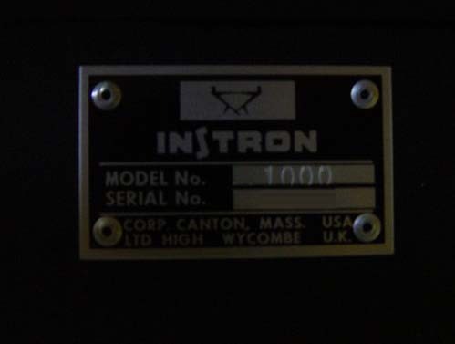 Photo Used INSTRON 1000 For Sale
