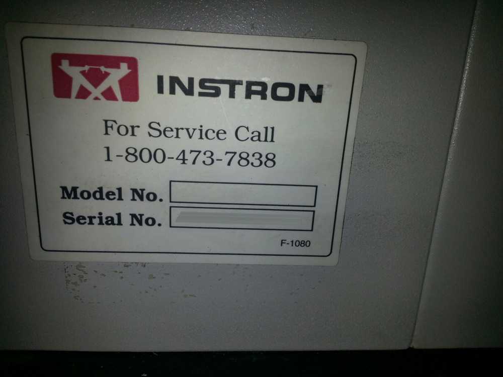 Photo Used INSTRON 4201 For Sale